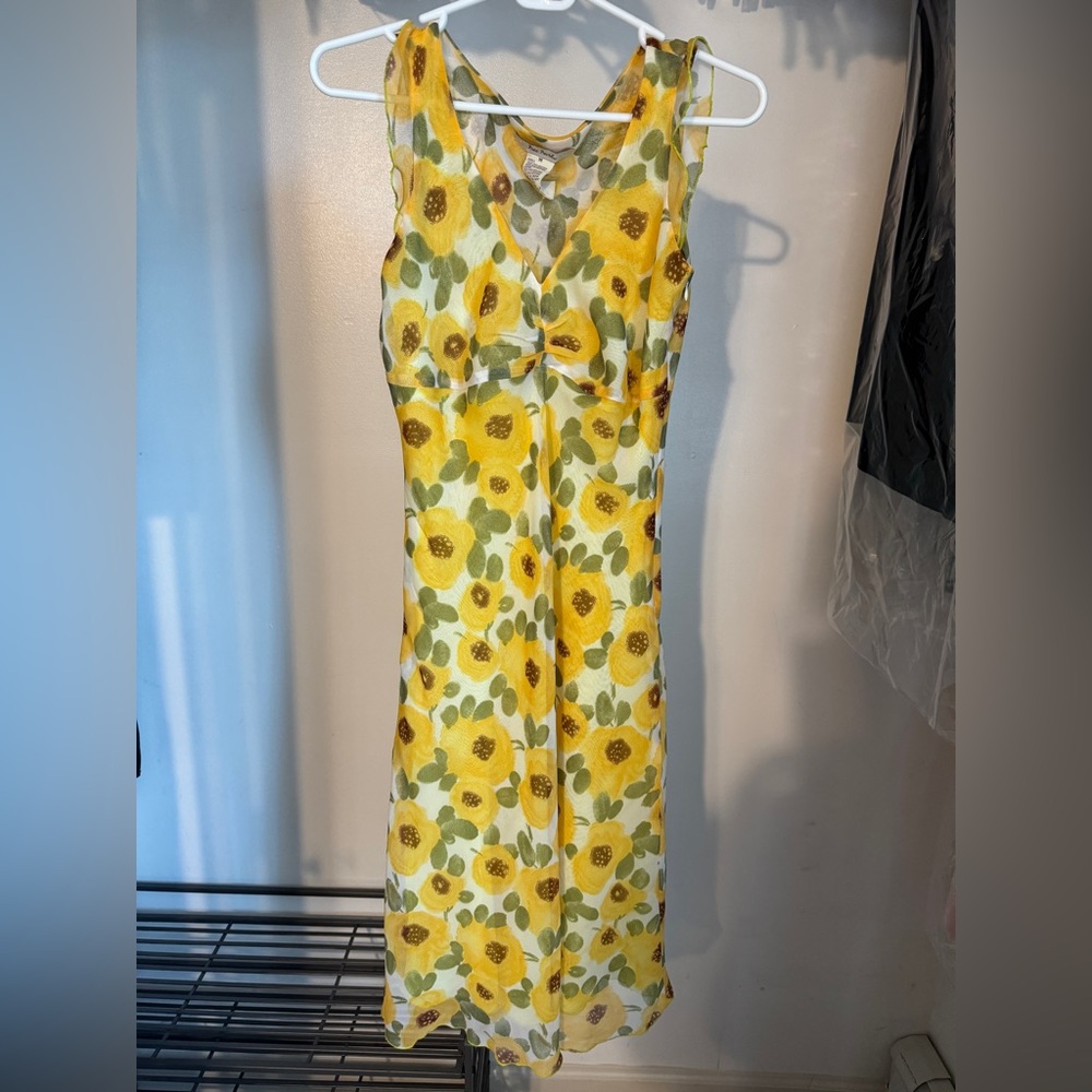Free People Yellow Floral Maxi Dress